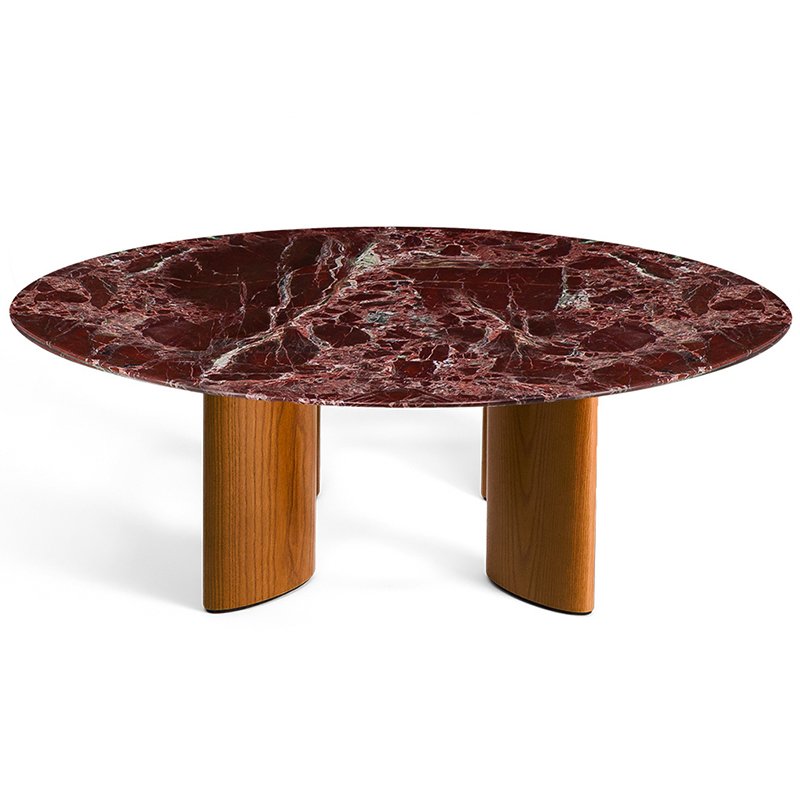 Solid Wood Round Marble Dining Table
