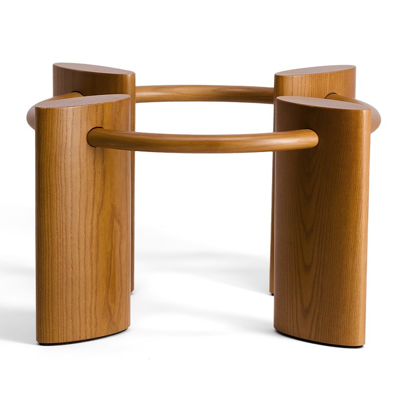 Solid Wood Round Marble Dining Table