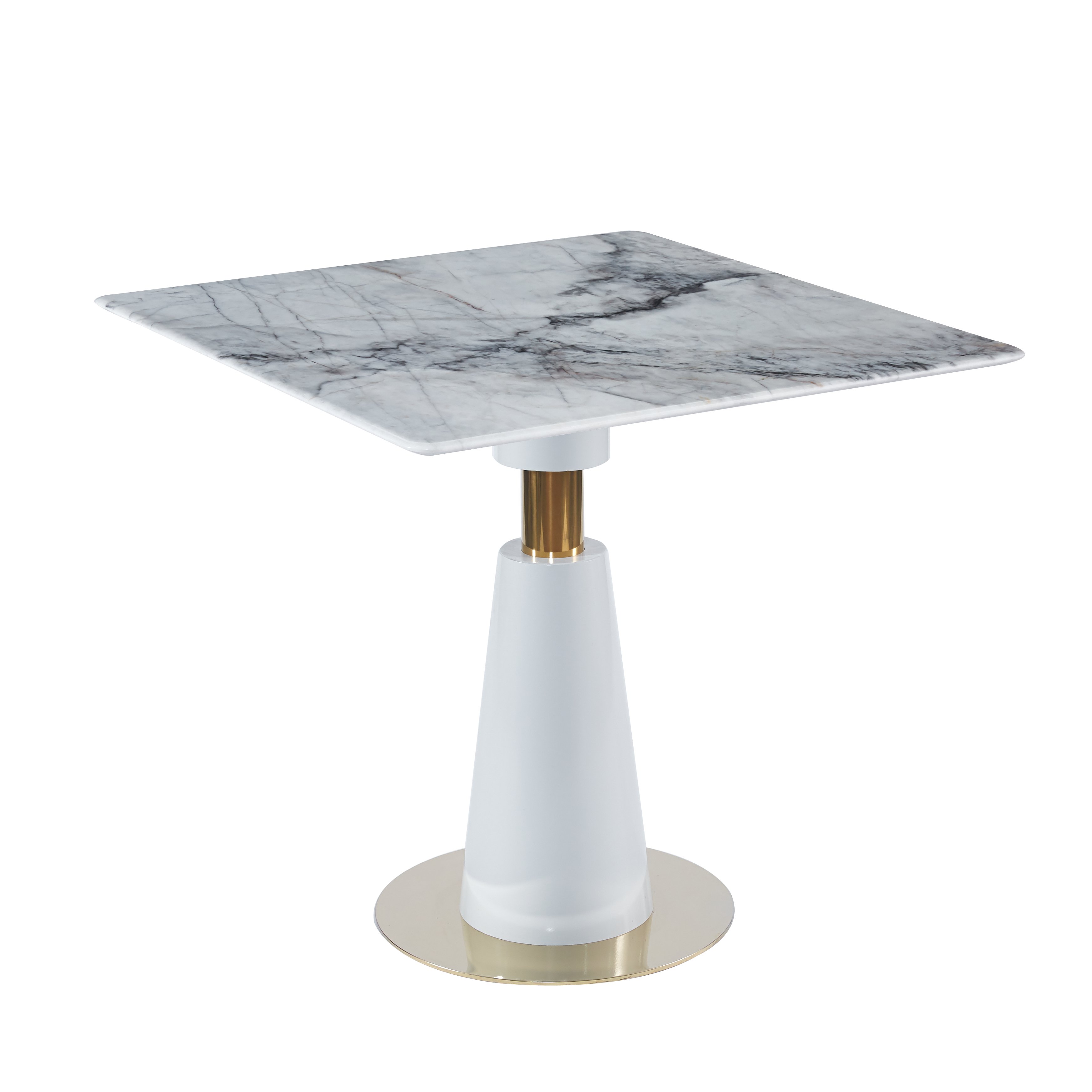 Home Restaurant Furniture Special Metal Steel Marble Dining Room Table