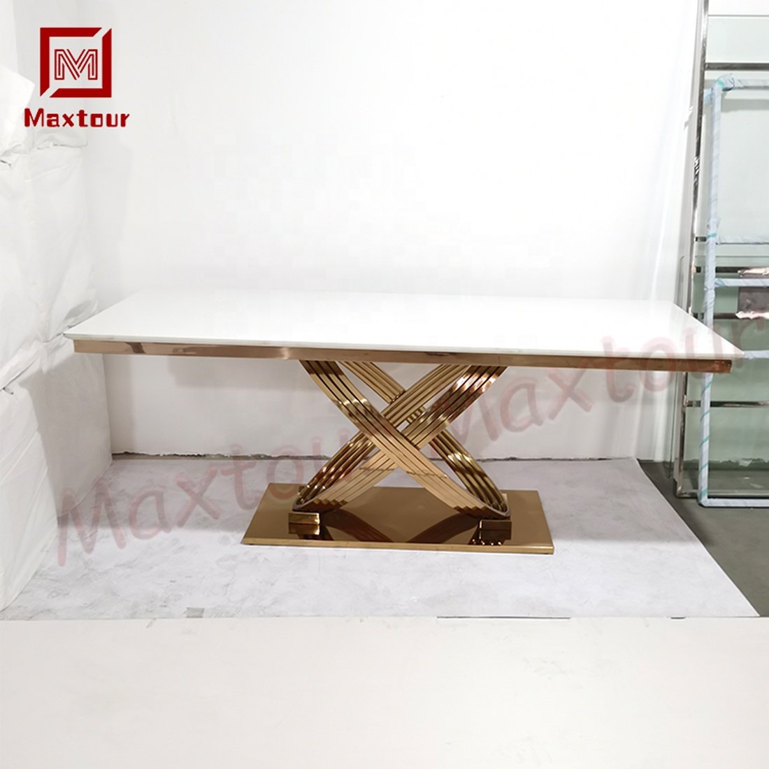 Restaurant Furniture Luxury Steel Dining Room Set Dining Table Set Marble Dining Table For Home