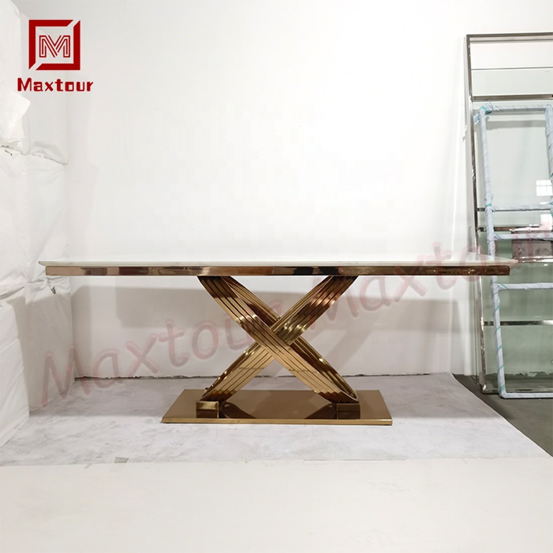 Restaurant Furniture Luxury Steel Dining Room Set Dining Table Set Marble Dining Table For Home