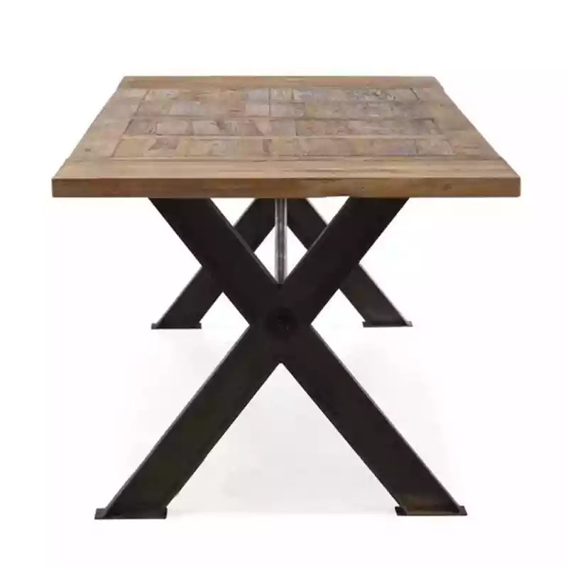 Farmhouse table and chairs american minimalist style rustic space saving solid wooden dining table set
