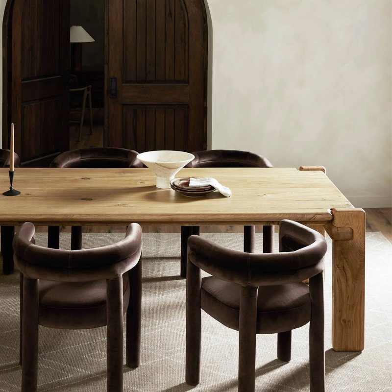 Midcentury furniture wooden for dining table set 8 10 seater and chair antique Rectangle table Outdoor dinning table dining room