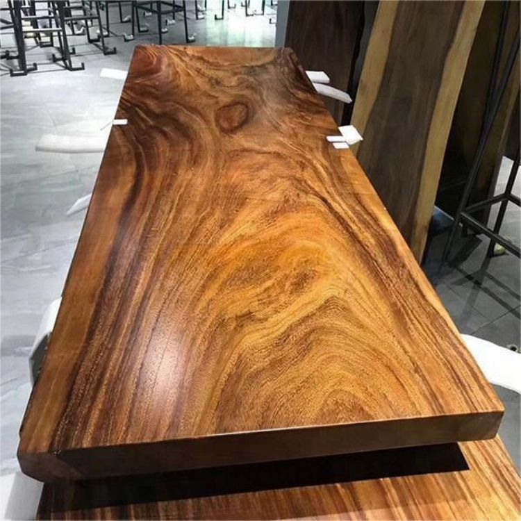 Factory wholesale South America natural shape acacia walnut solid live dining tables wood slab acacia wood slab