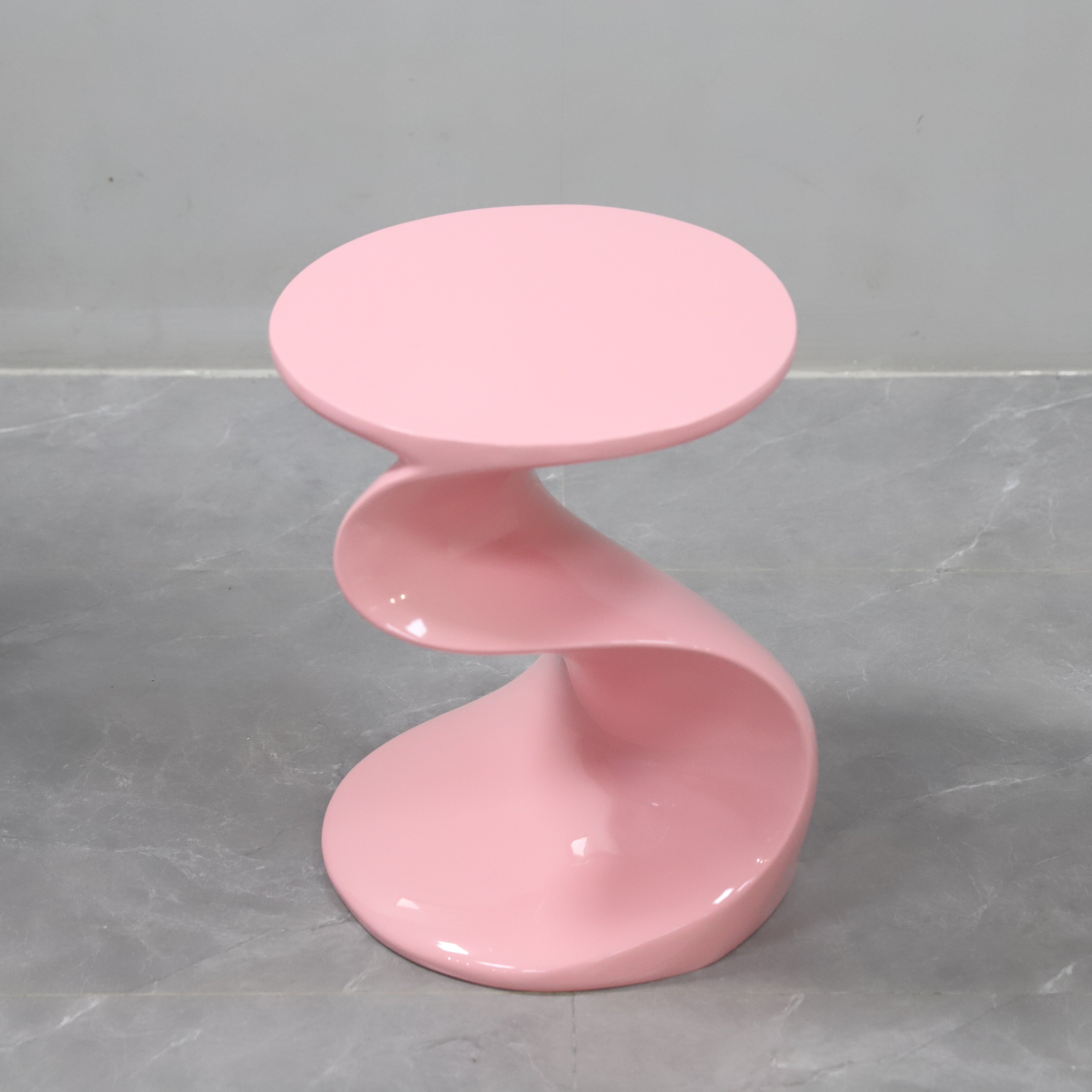 Round Side Table Living Room Fiberglass Tea Table Pink Tulip Restaurant Skinny Coffee Tables