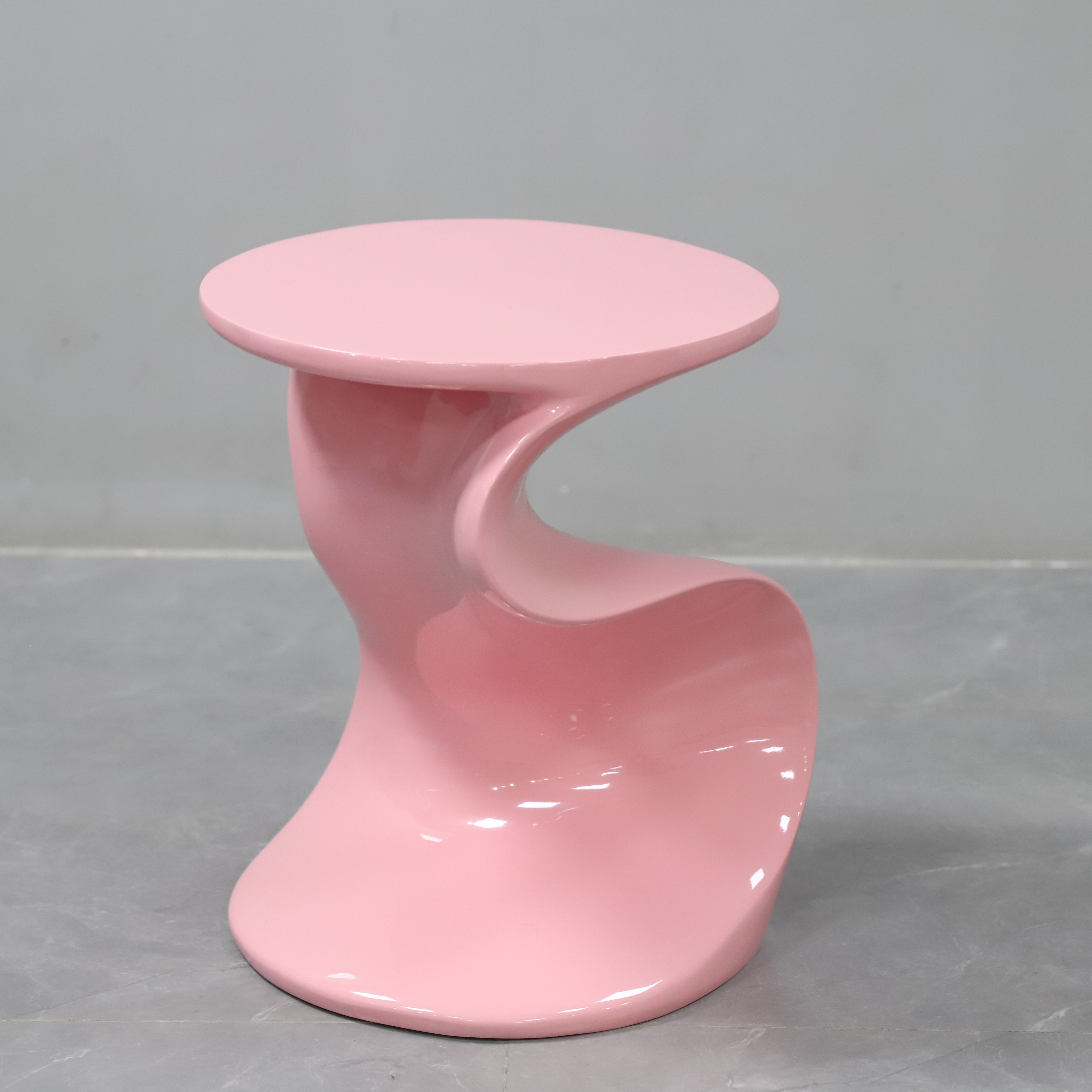 Round Side Table Living Room Fiberglass Tea Table Pink Tulip Restaurant Skinny Coffee Tables
