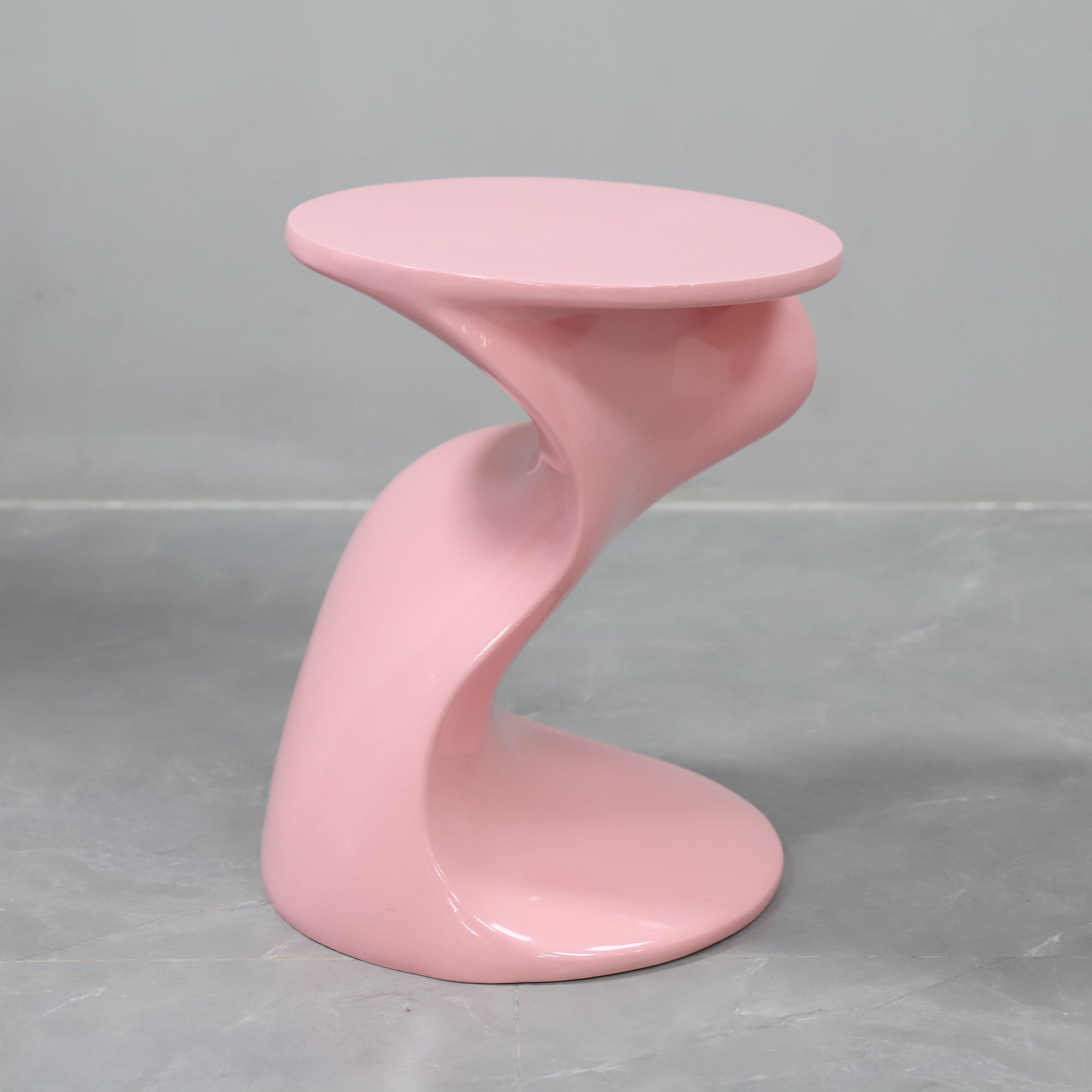 Round Side Table Living Room Fiberglass Tea Table Pink Tulip Restaurant Skinny Coffee Tables