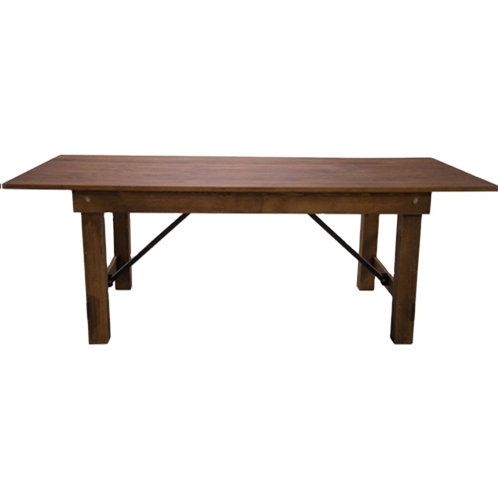 Wedding Rectangle Customized Wooden Banquet Dining Solid Wood Farm Folding Table for Events