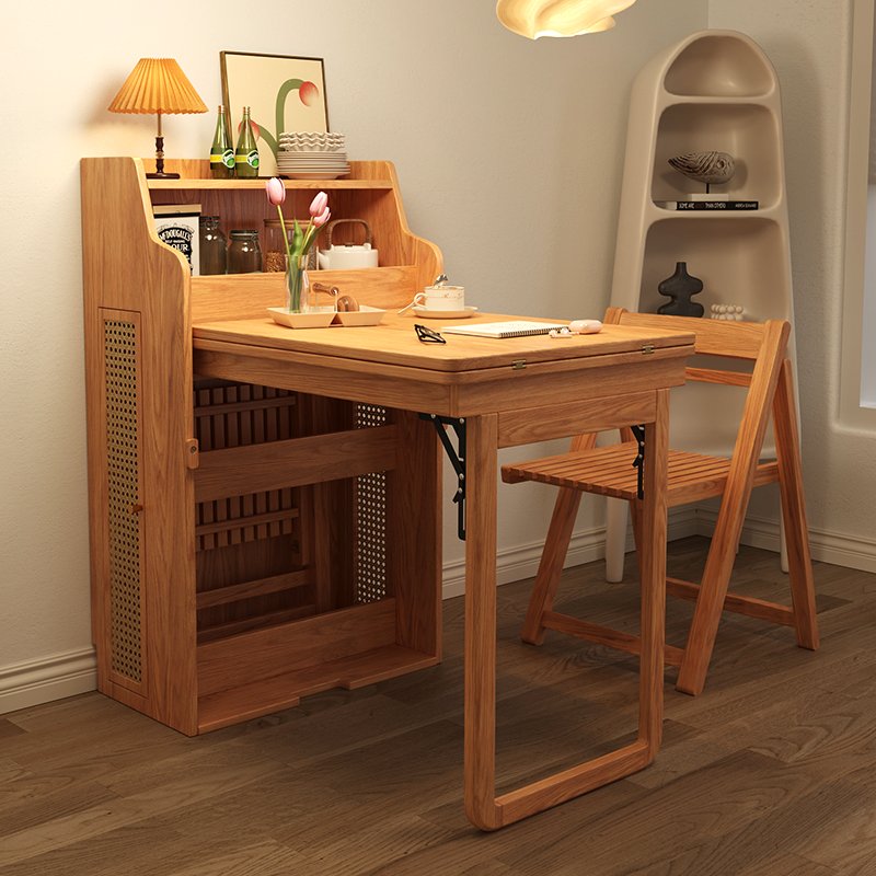 Modern Dining Room Furniture Set Mesa De Comedor Folding Extend Cabinet Foldable Dining Table Adjustable Esstisch Wooden