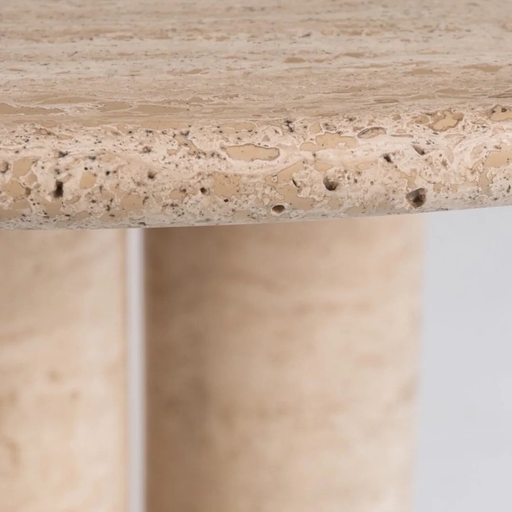 New Design Travertine Marble Italian Dining Table Natural Stone Travertine White Beige Mable Dining Table