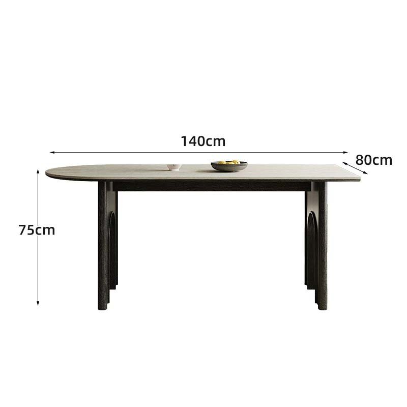 Luxury Ash Wood Household Solid Wood Dining Table And Chair Set Nordic Rock Plate Solid Dining Room Table And Chairs
