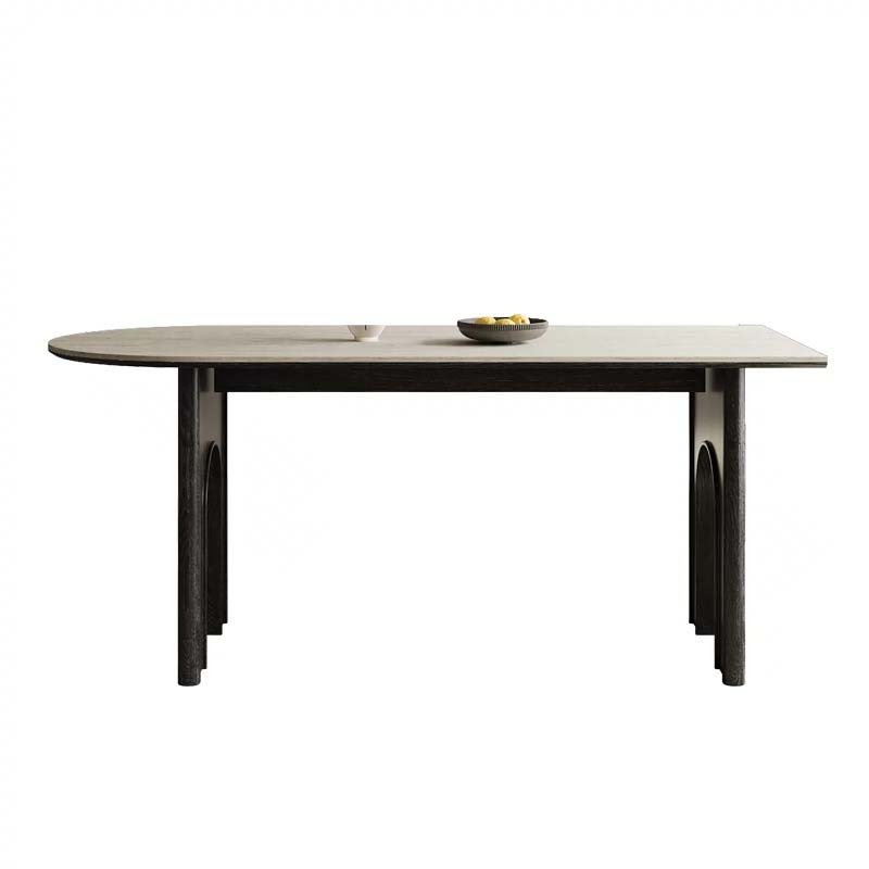 Luxury Ash Wood Household Solid Wood Dining Table And Chair Set Nordic Rock Plate Solid Dining Room Table And Chairs