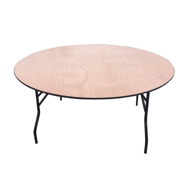 Customized Size Shape Modern Design Farmhouses Hotsale Plywood Trestle Folding Banquet Table for Wedding Event Dining