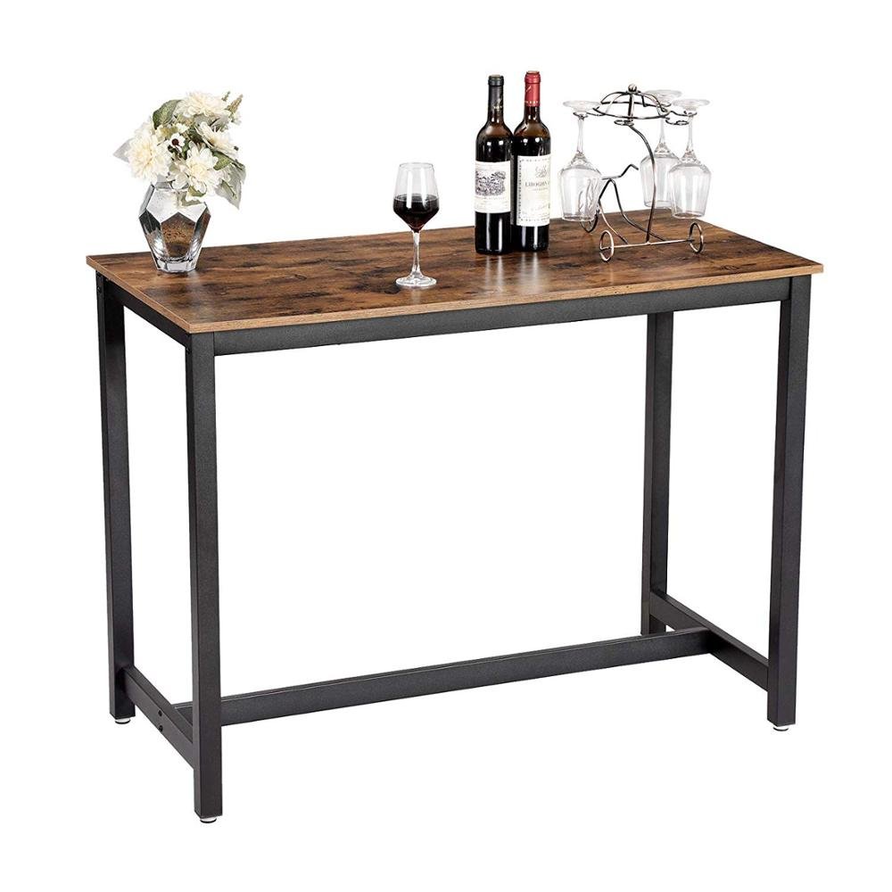 modern small wooden wood metal dining table kitchen