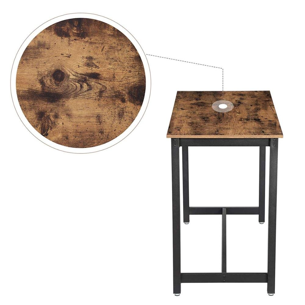 modern small wooden wood metal dining table kitchen