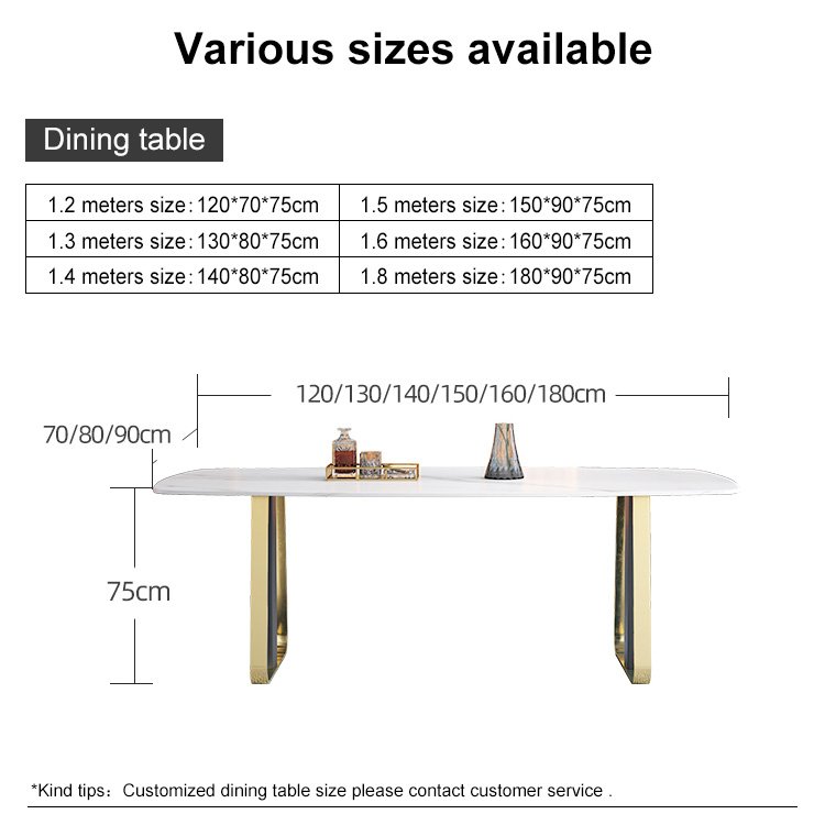 2024 Popular Nordic Style Modern Luxury 6 Seater Dining Table Set
