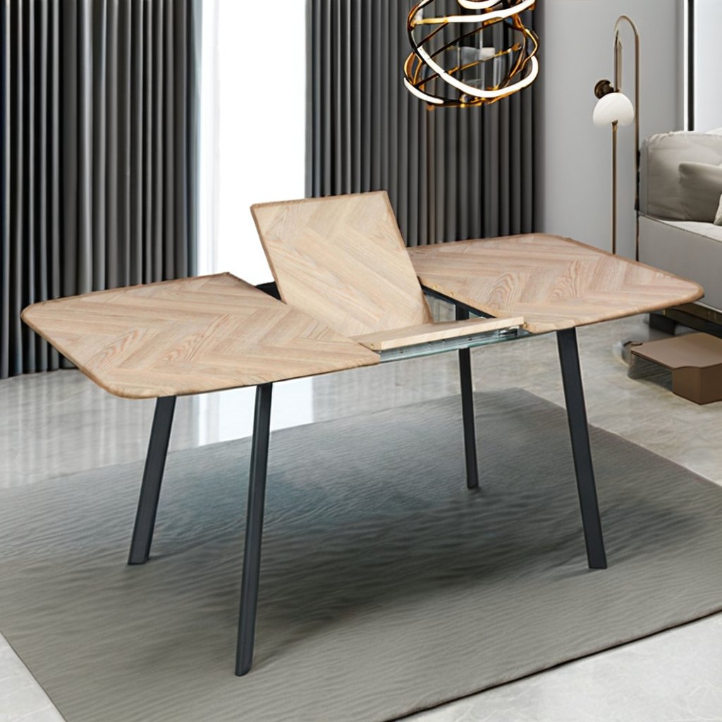 Newest Wood Dinning Room Table Space Saving Adjustable Dining Kitchen Table Extendable Dining Table