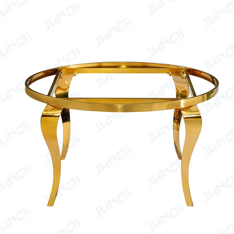 Factory wholesale customized size gold silver color round marble glass luxury dining table set 10 seater