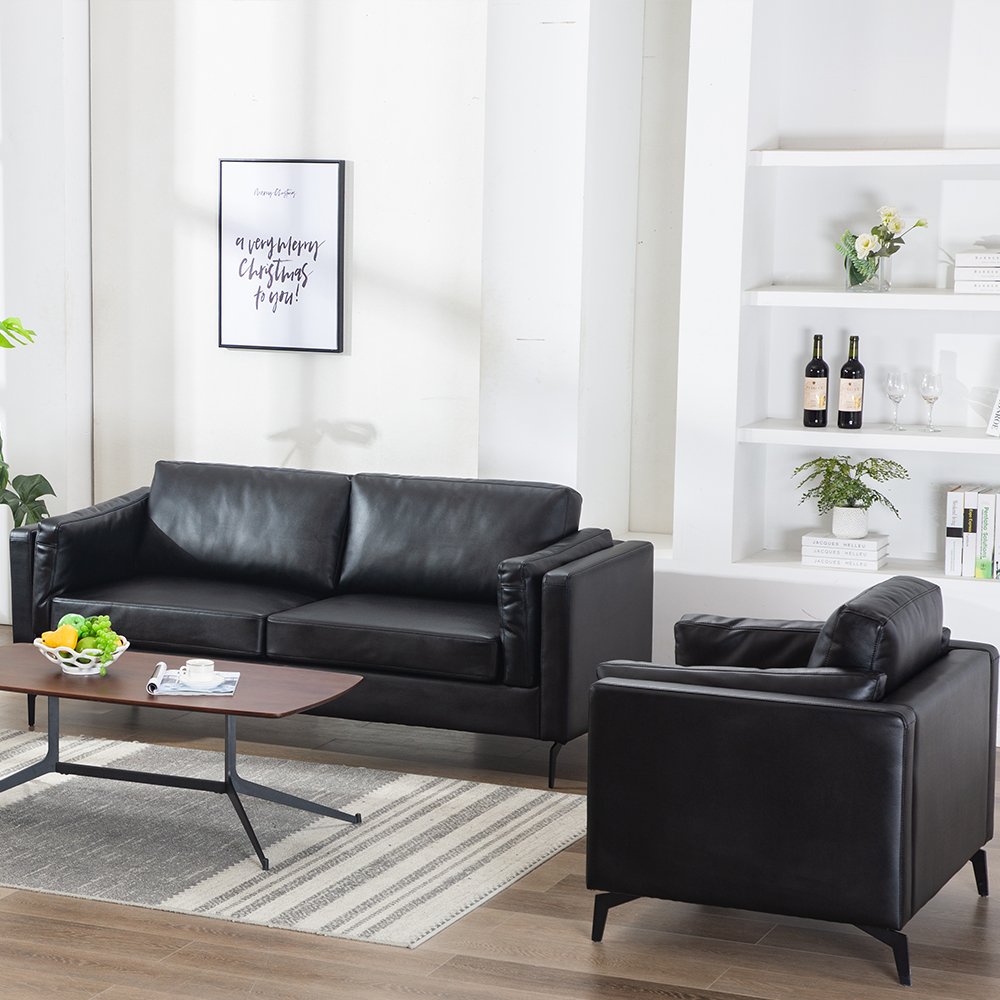 David HL-8082 Italy Style Milan Contemporary Leather Commerical Waiting Room Office Sofa
