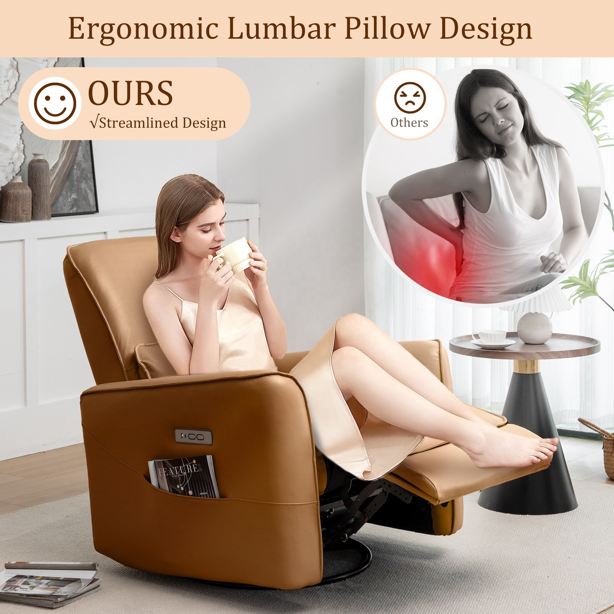 Modern Funiture Living Room Electric Massage Sofa Reclining for Home Luxury Reclining