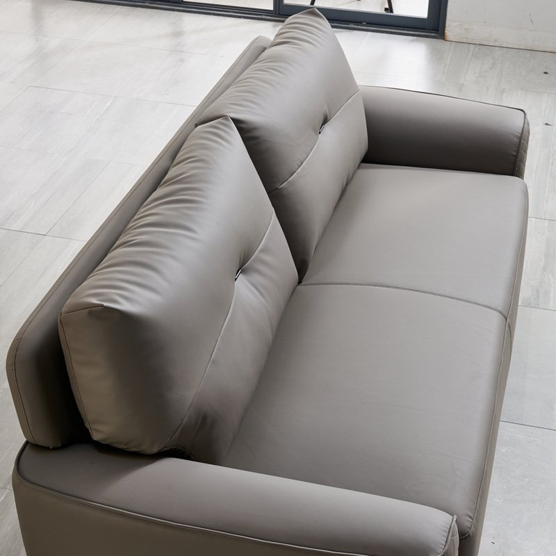 Modern European Design Three-Seat Modular Office Sofa Gray Leather Fabric Business Hotel Reception Area Living Room Hall Leisure