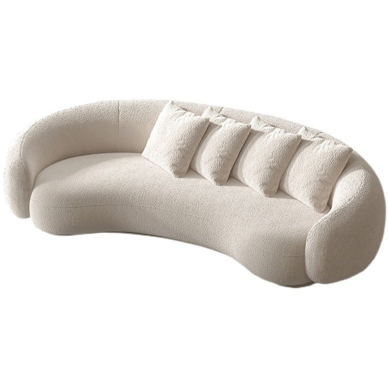 Fashion Design Modern Style Hotel Reception Salon Sofa Set Nordic Small Apartment Luxury Single Seat Lazy Curved Sofa
