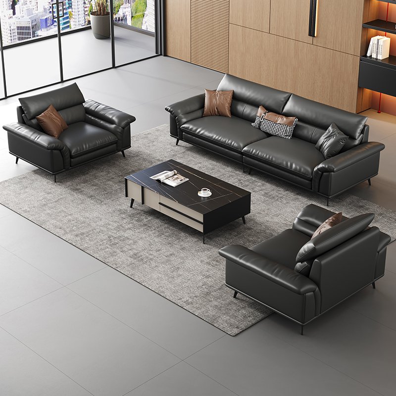 Office Sofas Leather Office Sofa Modern Office Waiting Room Furniture Couch European Style