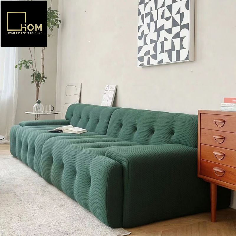 Roche Bob Cream Wind Sofa Designer Personalized Netflix Creative Lambswool Fabric Living Room Wave Fabric Sofa