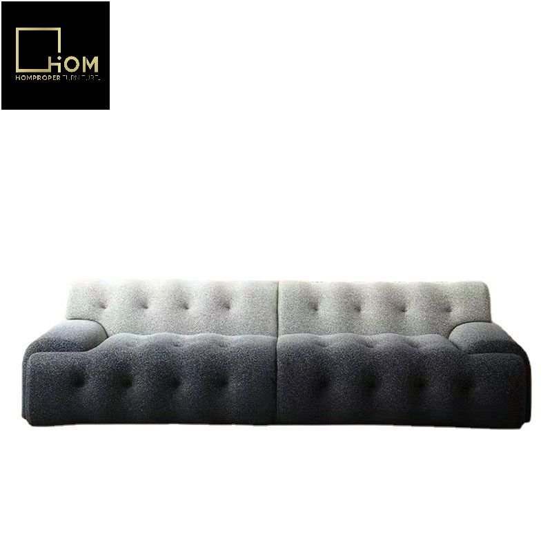 Roche Bob Cream Wind Sofa Designer Personalized Netflix Creative Lambswool Fabric Living Room Wave Fabric Sofa