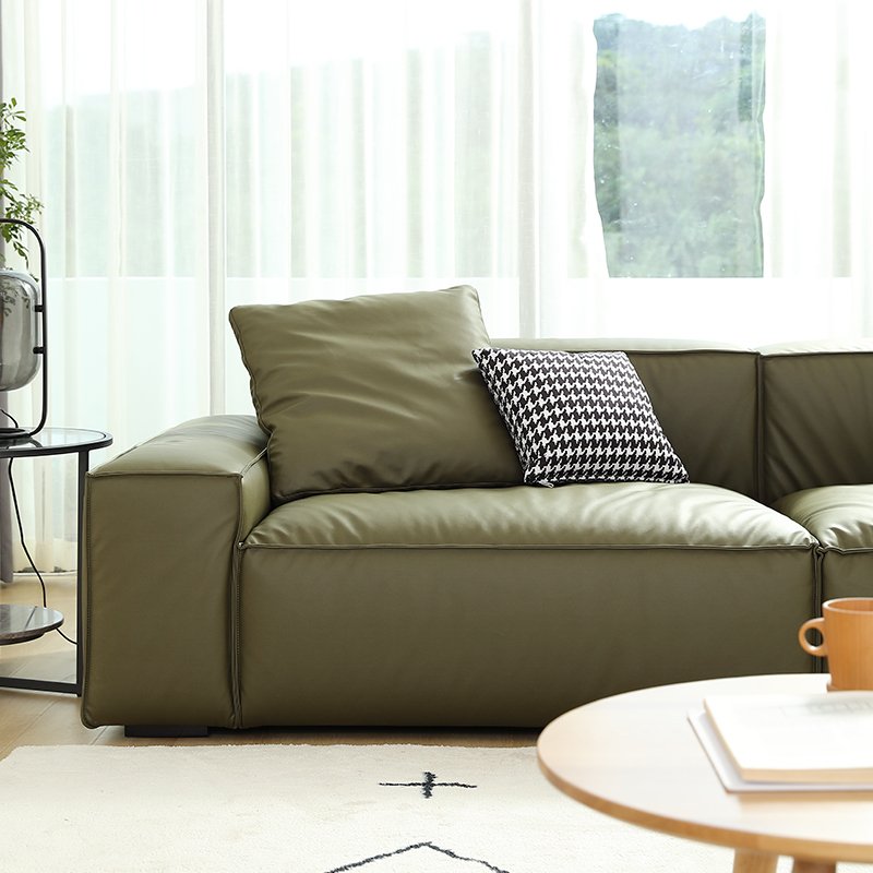 Kabasa European office sofa 3 seater muebles studio couch water repellent leather modular sectional sofa