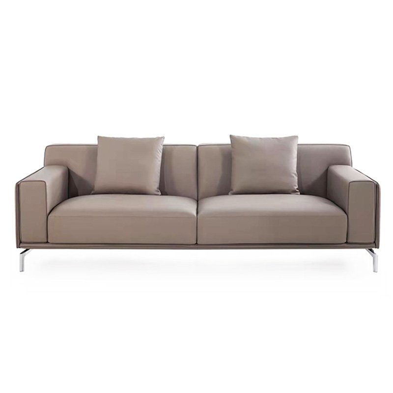 Zebai Foshan Microfiber Living Room Modern Hotel Sofa Furniture Office Artificial Genuine Leather Sofa