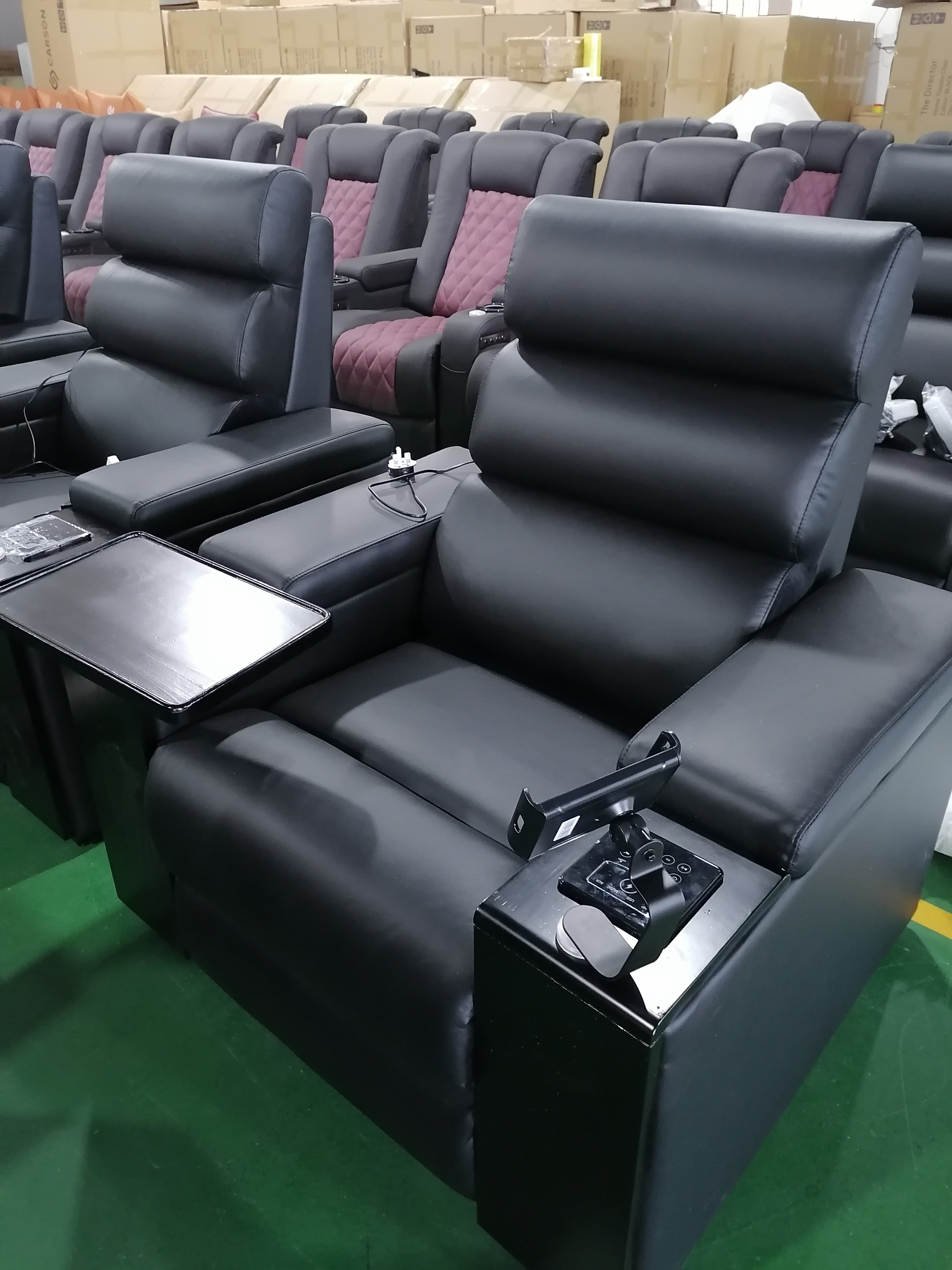 Modern vip theater Theater Seating Sectional sofa Massage chair Genuine Leather Theater Recliner Cinema Living room Furniture