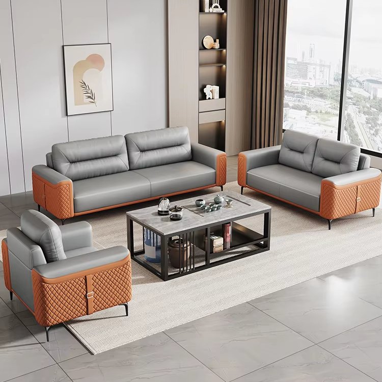 High Quality Office Furniture Modern Comfortable and Beautiful Office Sofa Sectional Sofa 1 Set European Style Wooden 3-5 Years