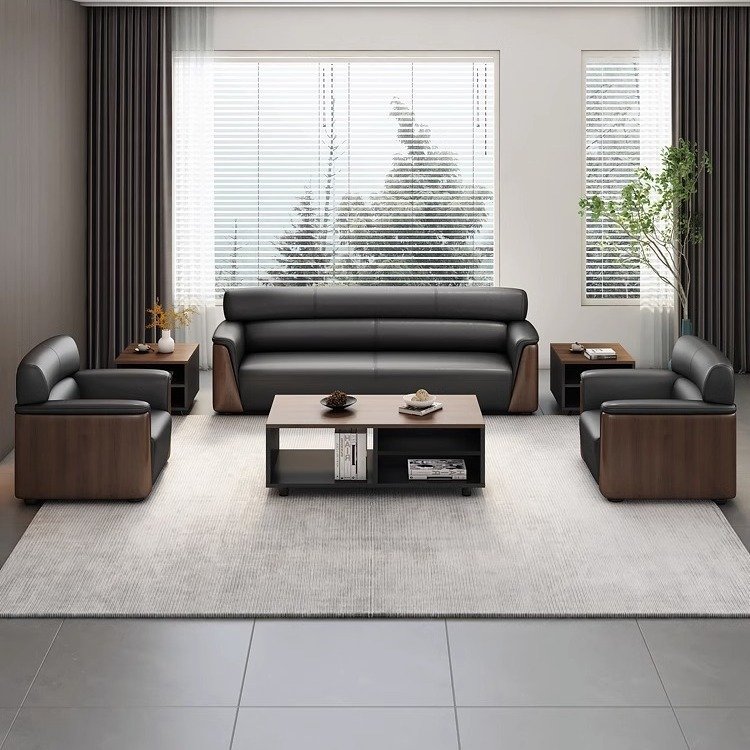Chuang yue Light Luxury Small Family Office Sofa Simple Modern Design for Reception Room Business