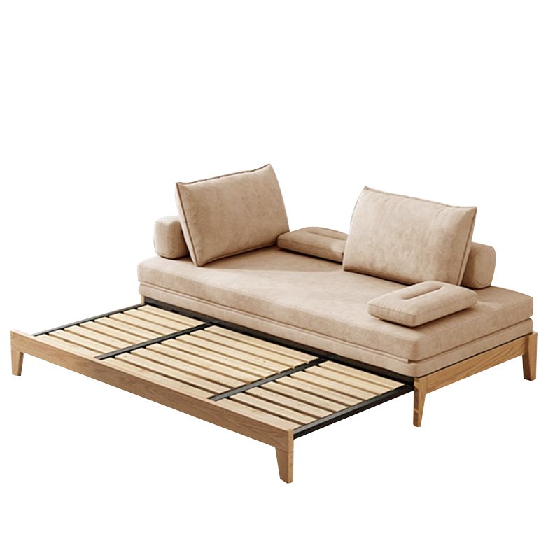 Wooden Modern Living Room Furniture Convertible Futon Sofa Come Bed Pull Out Folding Sleeper Sofa Bed
