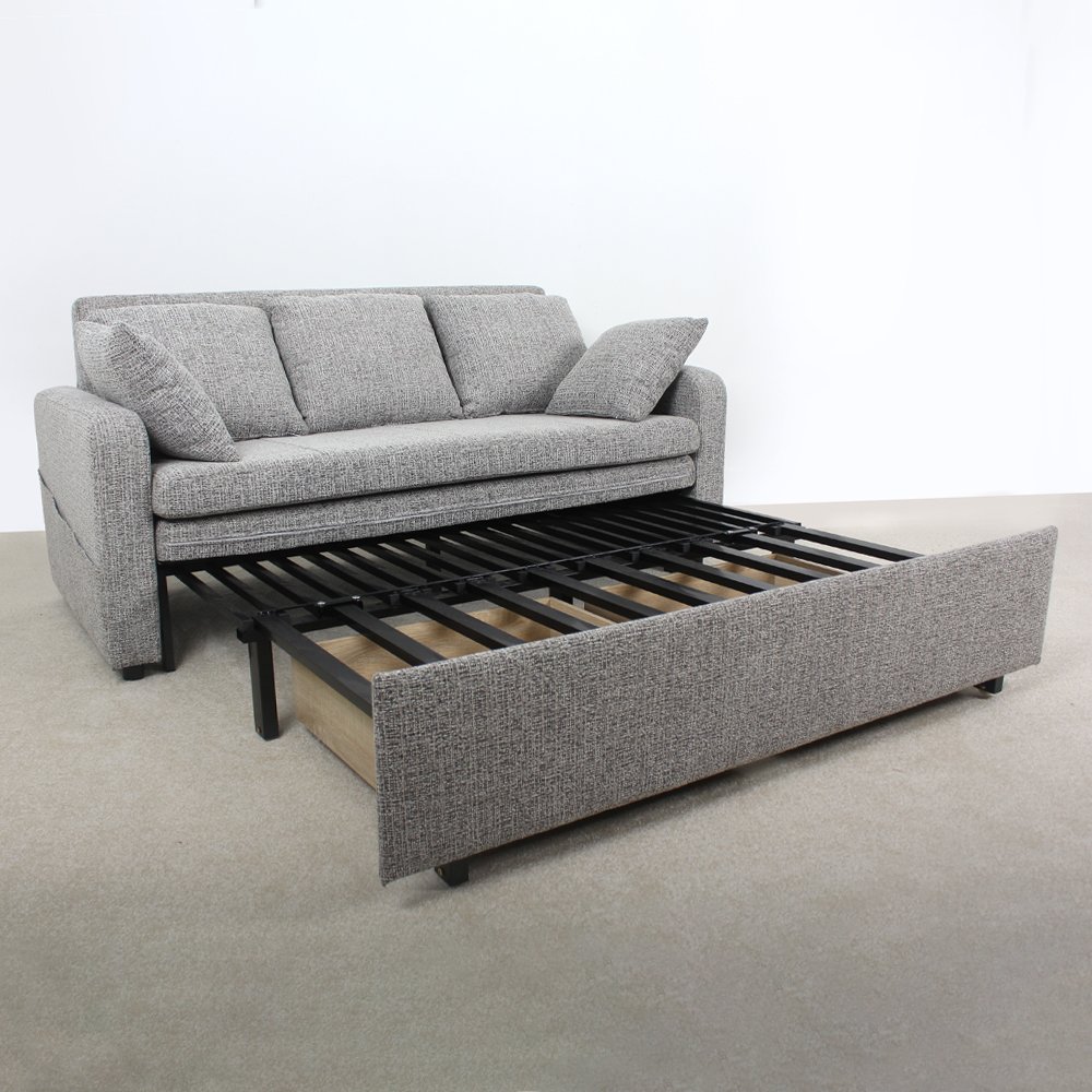 Multi-purpose Living Room Pull Out Sofa Set Furniture Modern Fabric Folding Corner Sofa Beds with Storage