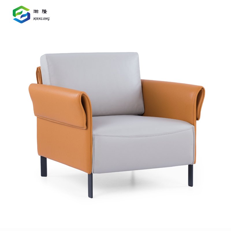 New Design Leather Sofa Comfortable Single Seater Office Sofa Set
