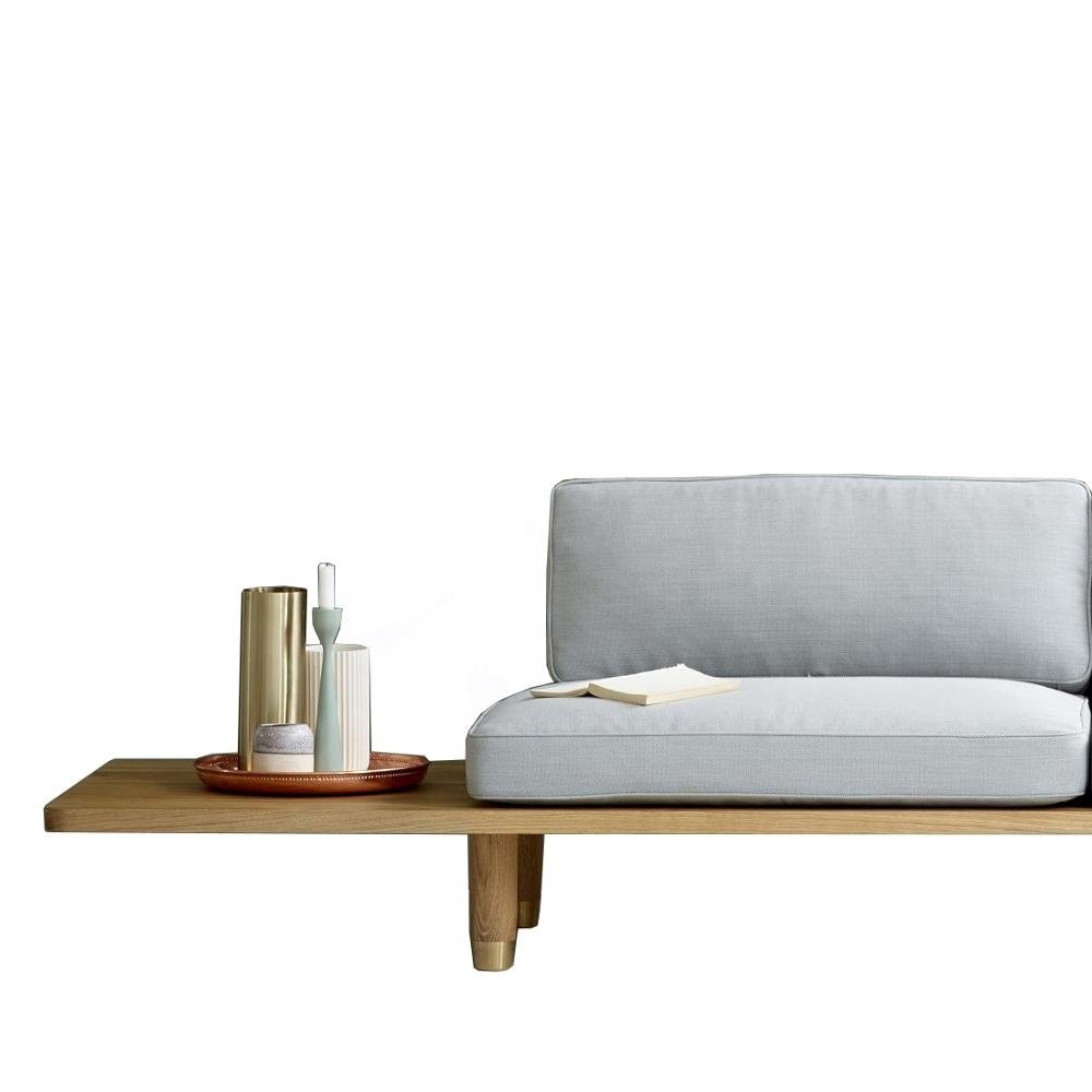 Modern Antique-Style Two-Seat Sofa Set Comfortable Solid Wood Furniture for Office Apartment or Hotel Living Room