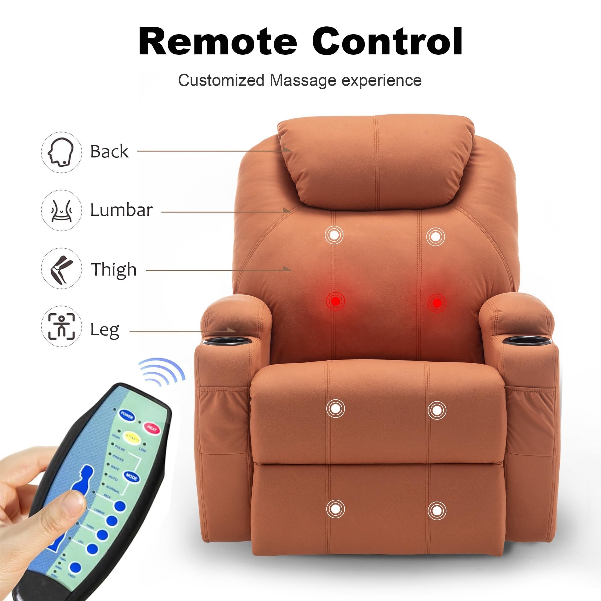 Leather Function Sofa Chair Massage Folding Sofa Reclining Electric Recliner Sofa