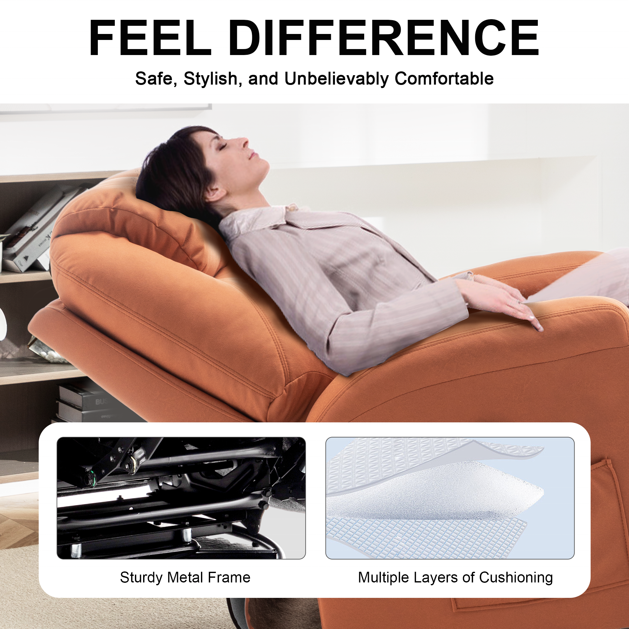 Leather Function Sofa Chair Massage Folding Sofa Reclining Electric Recliner Sofa