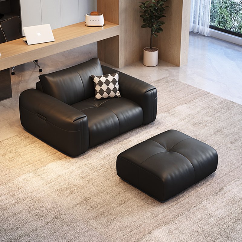 Modern Three-Seat Business Leather Office Sofa for Reception Areas for Offices Hotels Schools Simple Stylish for Any Living Room