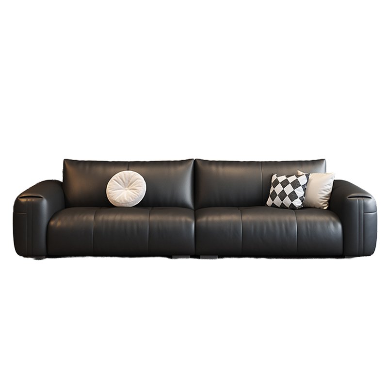 Modern Three-Seat Business Leather Office Sofa for Reception Areas for Offices Hotels Schools Simple Stylish for Any Living Room