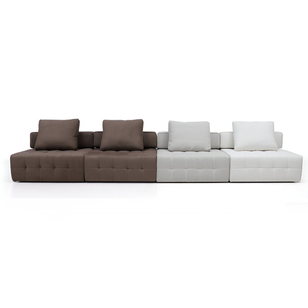 European Luxury Tufted Living Room Sofa Set High-Grade Genuine Leather Home Office Solid Wood Fabric Section Hotels Workshops