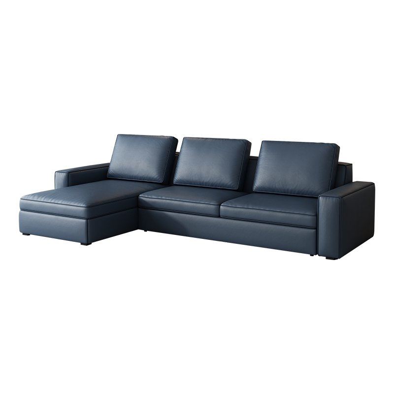 Large Storage Modern L Shape 3 Seater Leather Foldable Sofa Sleep Bed Sofa Bed