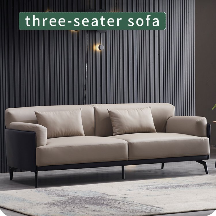 high quality modern genuine leather 3 pieces selection European simple style office sofa