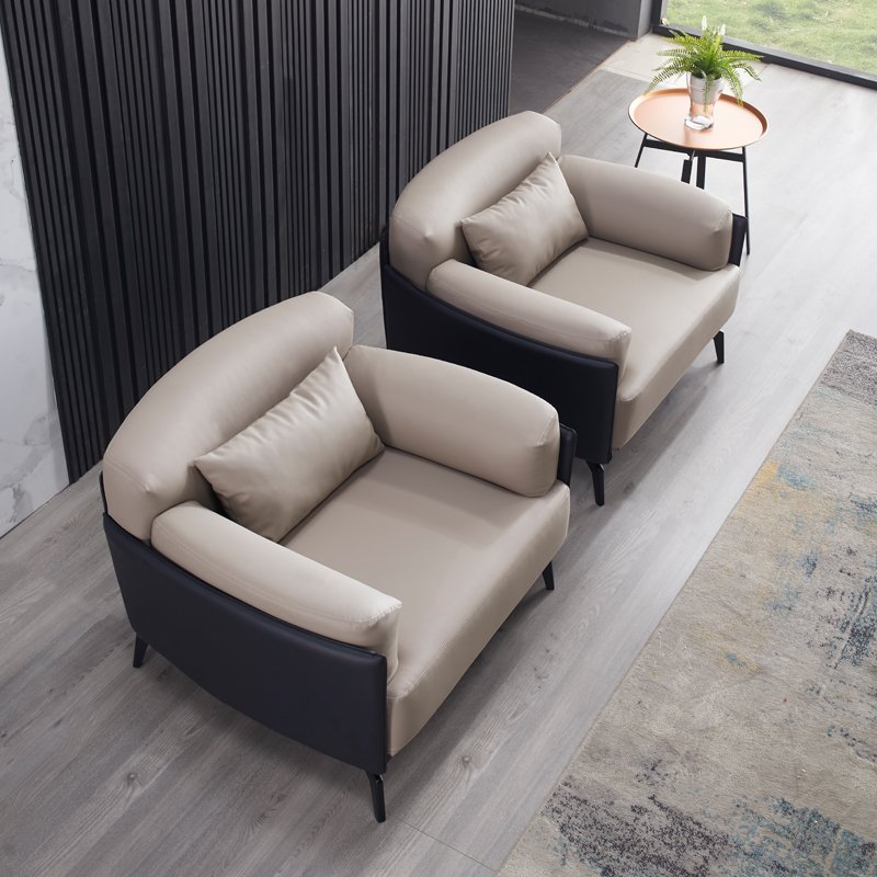 high quality modern genuine leather 3 pieces selection European simple style office sofa