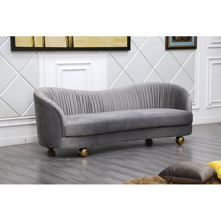Copper nail design European modern style living room sofas bedroom set furniture 1+2+3 SEAT Factory wholesale