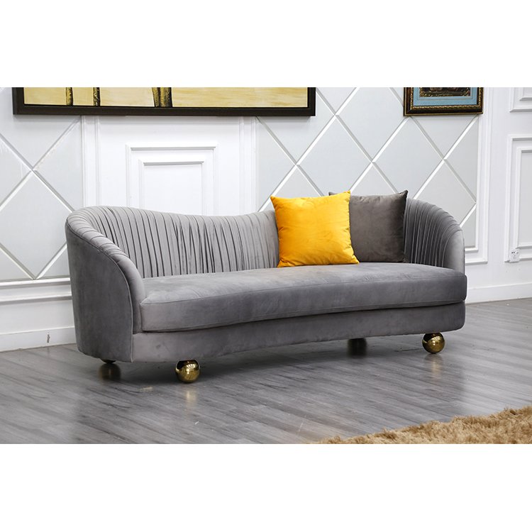 Copper nail design European modern style living room sofas bedroom set furniture 1+2+3 SEAT Factory wholesale