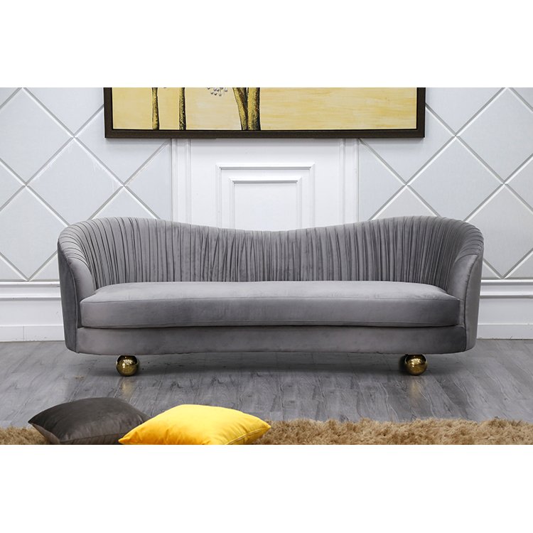 Copper nail design European modern style living room sofas bedroom set furniture 1+2+3 SEAT Factory wholesale