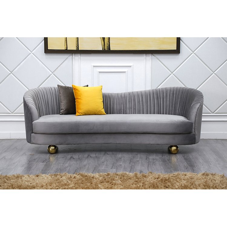 Copper nail design European modern style living room sofas bedroom set furniture 1+2+3 SEAT Factory wholesale